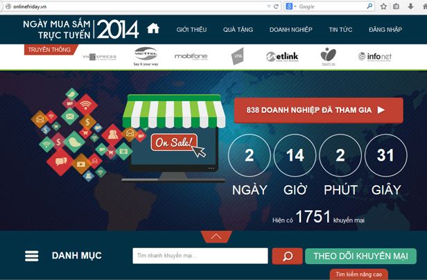 Ngày mua sắm trực tuyến Việt Nam 2014 OnlineFriday