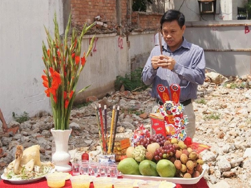 Cúng động thổ xây nhà được tổ chức như thế nào?