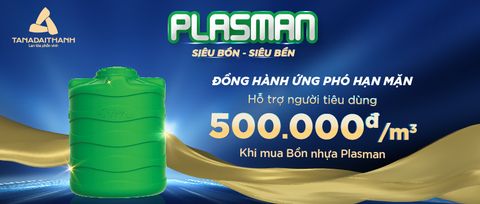 Tân Á Đại Thành - Bồn nước nhựa HDPE PLASMAN Đứng