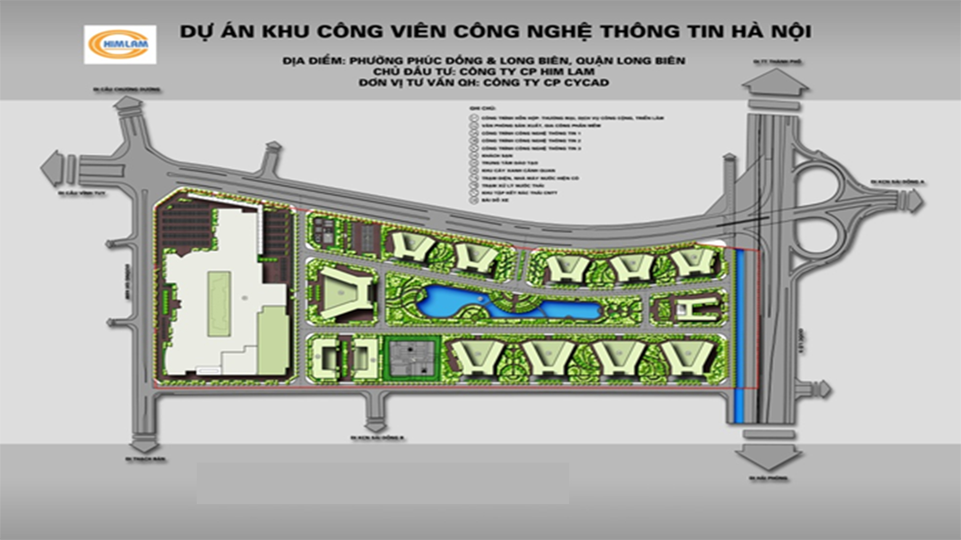 Dự án KHU CÔNG VIÊN CÔNG NGHỆ THÔNG TIN HÀ NỘI Quận Long Biên