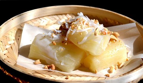 Khoai mỳ hấp cốt dừa