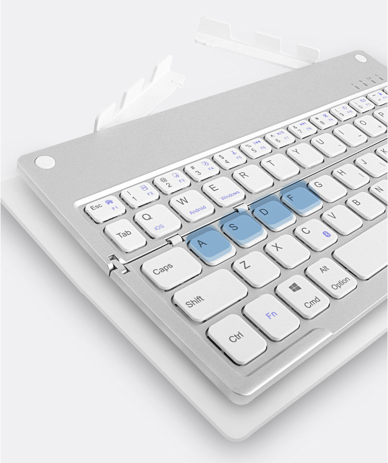 Bàn phím bluetooth gập gọn kèm giá đỡ cho iPad, iPhone, Android, Windows Promax B048 - Đen
