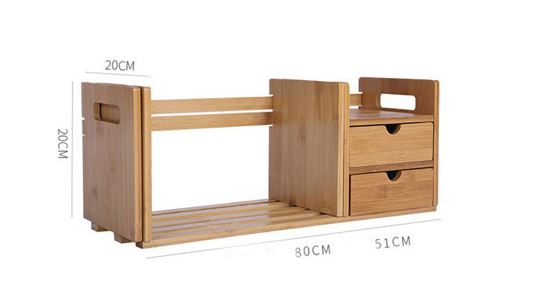 Kệ sách gỗ thông minh Aturos kèm 2 ngăn kéo tiện dụng