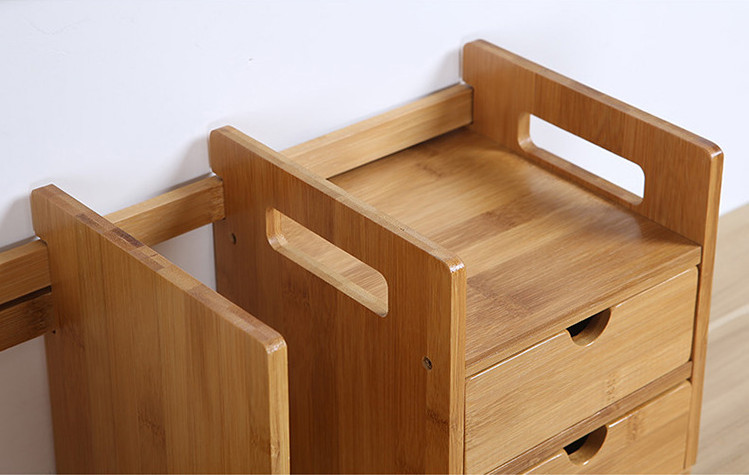 Cấu tạo kệ sách gỗ thông minh kèm 2 ngăn kéo tiện dụng
