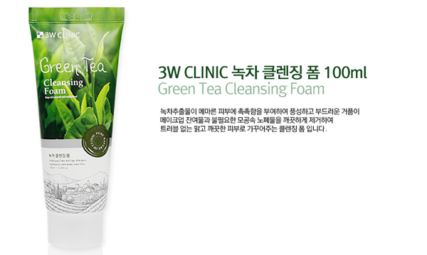 Image result for 3w clinic green tea foam cleansing