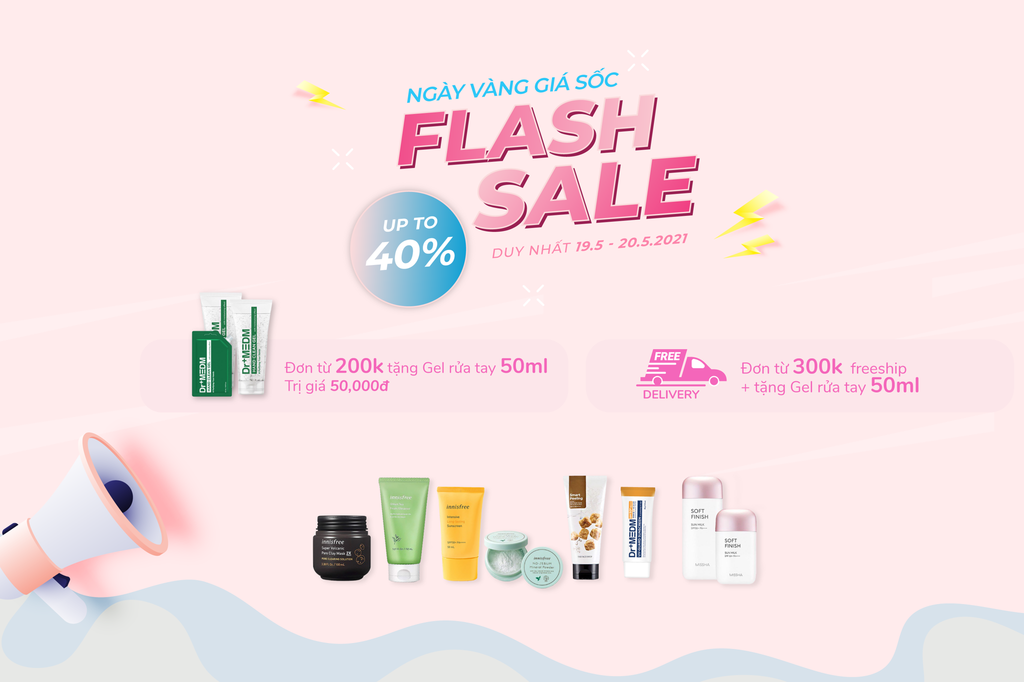 Flash Sales ngày vàng giá shock duy nhất trong 2 ngày 19.5 và 20.5