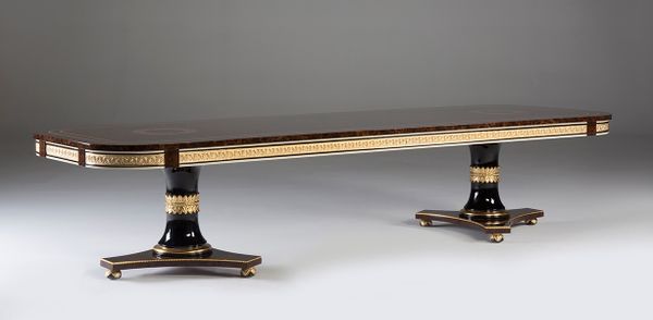 Bàn ăn cổ điển cao cấp hình chữ nhật Wellington phong cách Ý