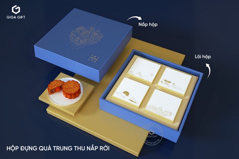 Hộp đựng quà Trung thu nắp rời