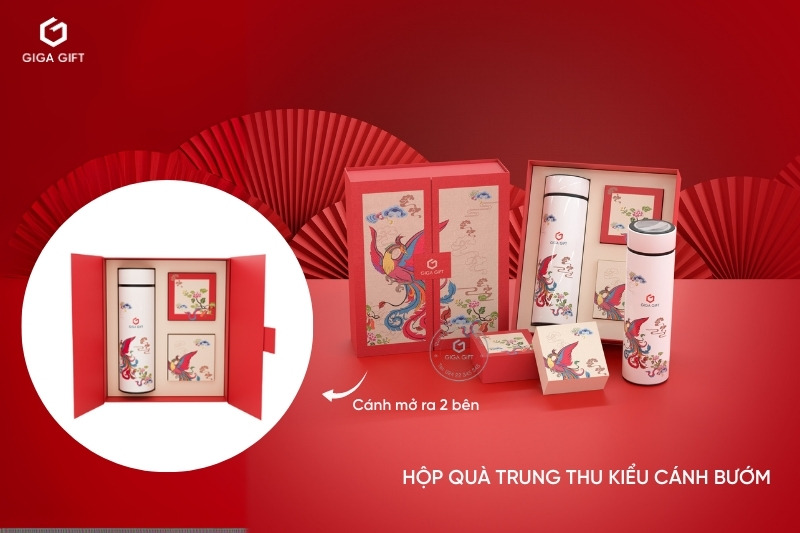Hộp quà Trung thu kiểu cánh bướm tạo hiệu ứng “Wow” độc đáo