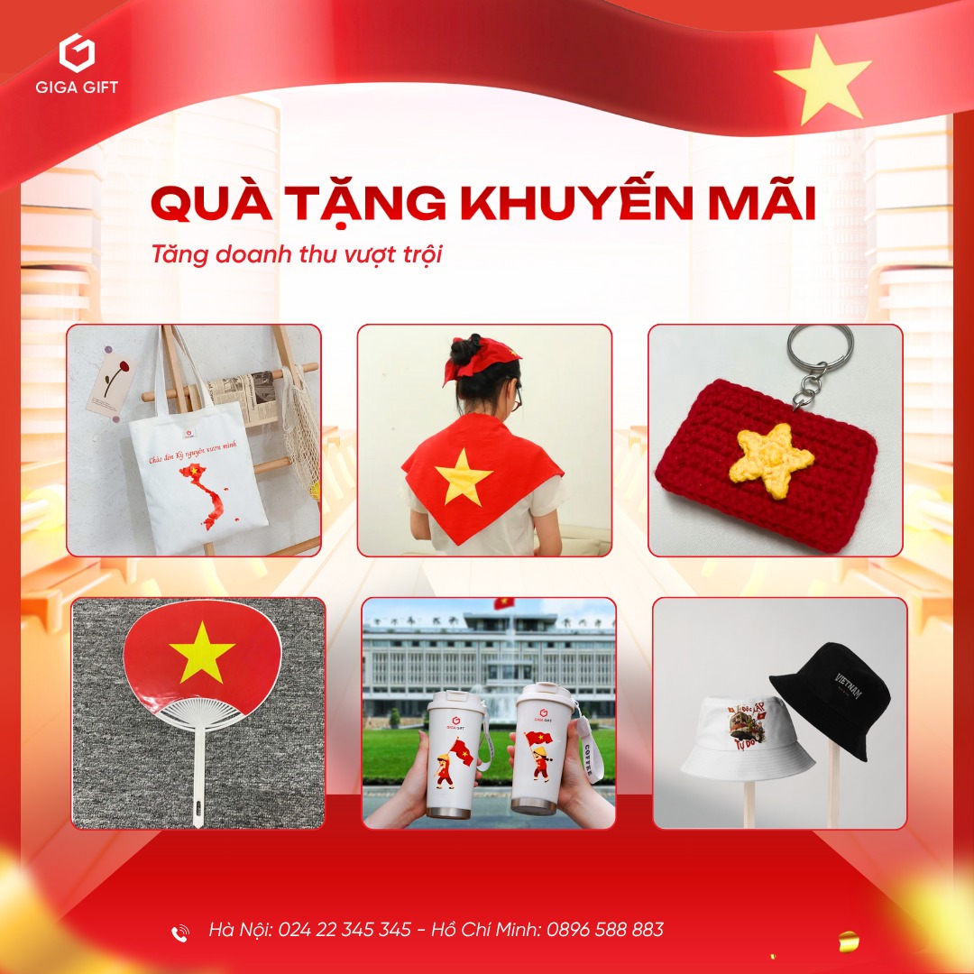 Quà tặng khuyến mãi tăng doanh thu dịp Quốc khánh
