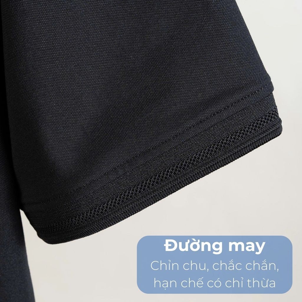 Mô tả chi tiết áo polo đen gấu big size nam Akyoo