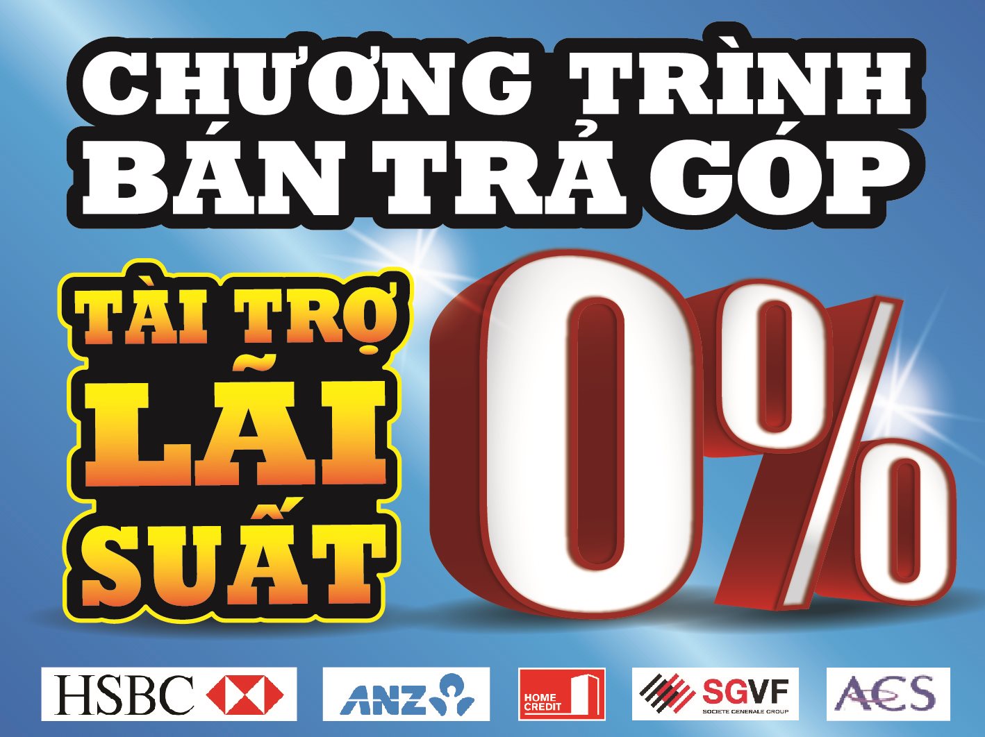 Chương trình trả góp 0% lãi suất với thẻ tín dụng