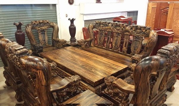 bàn ghế nghê đỉnh gỗ trắc