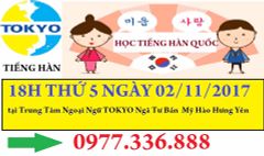 Khai giảng lớp Tiếng Hàn 02/11