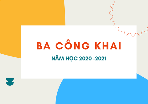 Ba công khai năm học  2020-2021