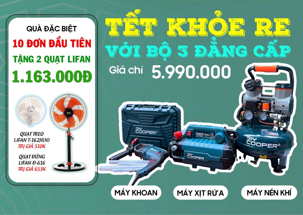 Tết khỏe re với Combo 3 món Đẳng Cấp Siêu Hời - Còn được MUA 3 TẶNG 1