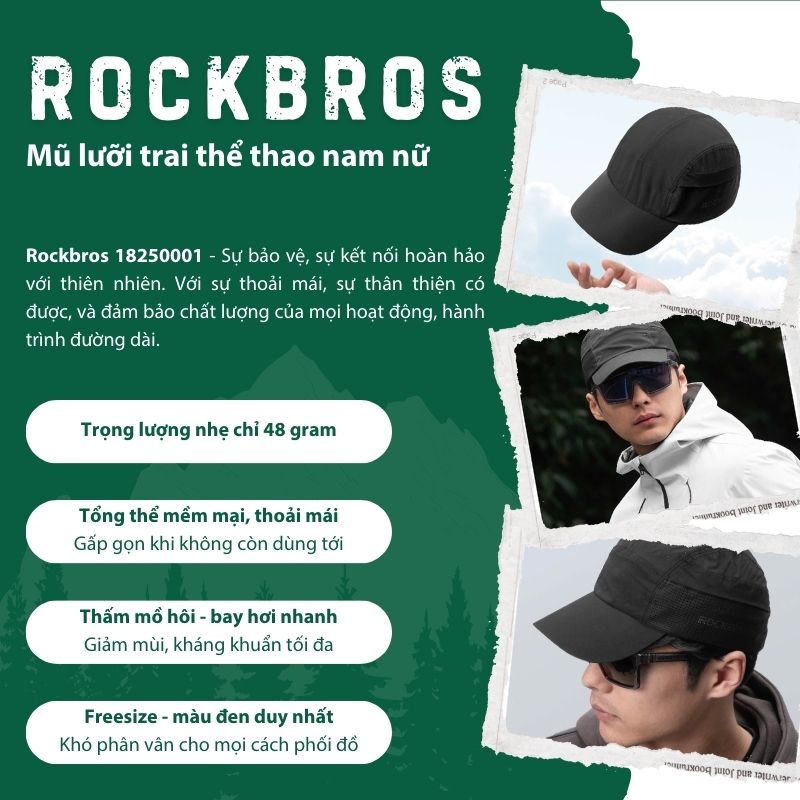 Mũ lưỡi trai đạp xe nam nữ Rockbros 18250001