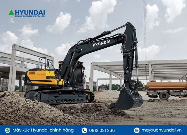 Tổng quan về máy xúc bánh xích Hyundai: Cấu tạo, ứng dụng