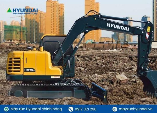 Chi tiết về máy xúc mini Hyundai nhỏ gọn, ưu việt