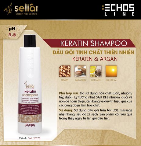 Bộ sản phẩm Echosline Keratin - Bảo vệ mái tóc dưới ánh nắng mặt trời cho phái đẹp