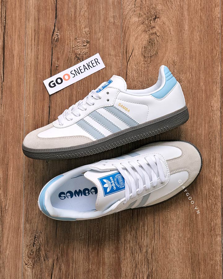 Giày Adidas Samba OG White Halo Blue ID2055