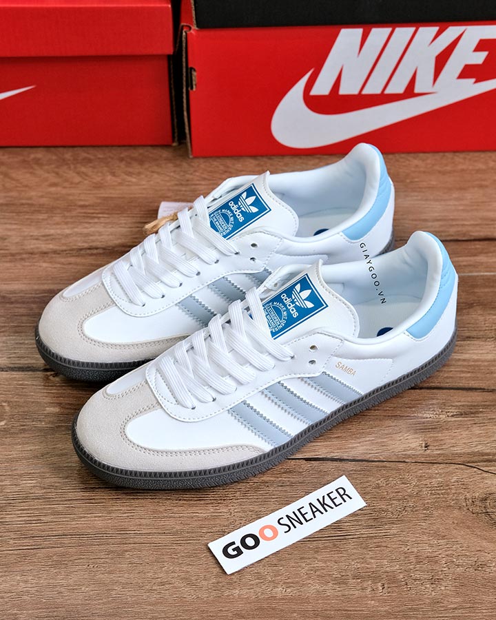 Giày Adidas Samba OG White Halo Blue ID2055