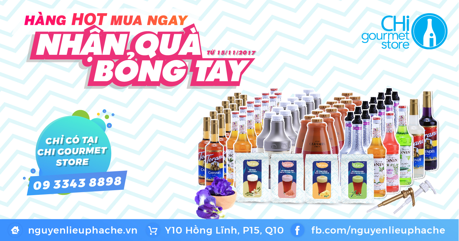 Cơn bão khuyến mãi cuối năm 2017 (Lúave, Monin, Torani)