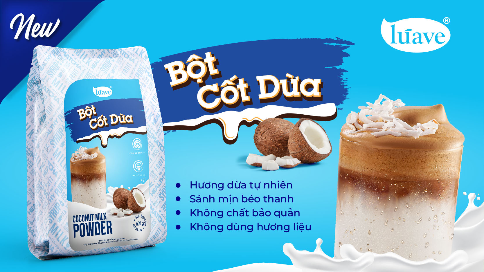 Bột cốt dừa Giải pháp cho thức uống ngon hơn với hương vị tự nhiên