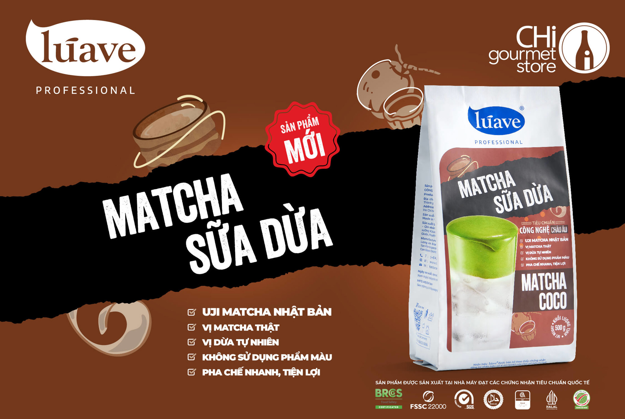 Bột matcha sữa dừa