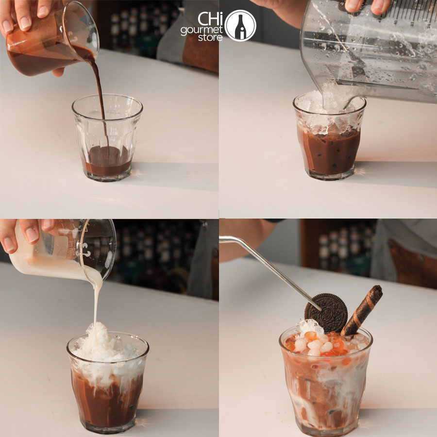 Cách làm milo dầm sữa đặc sữa tươi sữa chua thơm ngon bằng bột cacao
