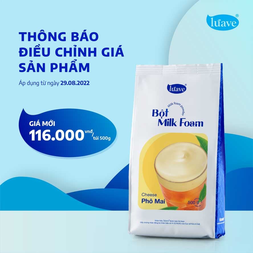 Giá bột Milk Foam phô mai mới