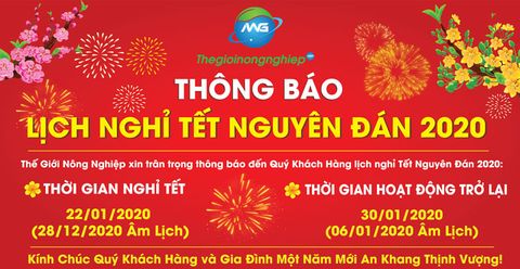 Lịch nghỉ tết Nguyên Đán 2020 - Lunar New Year 2020 Schedule