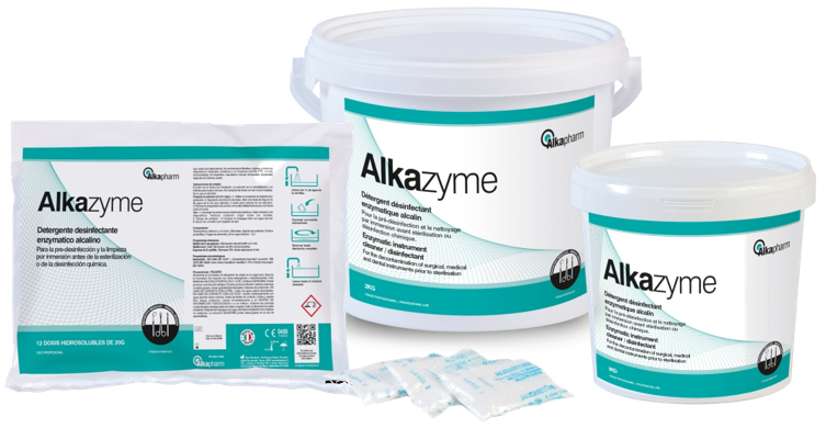 Dung dịch làm sạch và khử khuẩn dụng cụ có hoạt tính enzyme : ALKAZYME