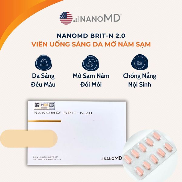 Công Dụng Viên Uống Trẻ Hóa Da NanoMD Brit-N 2.0