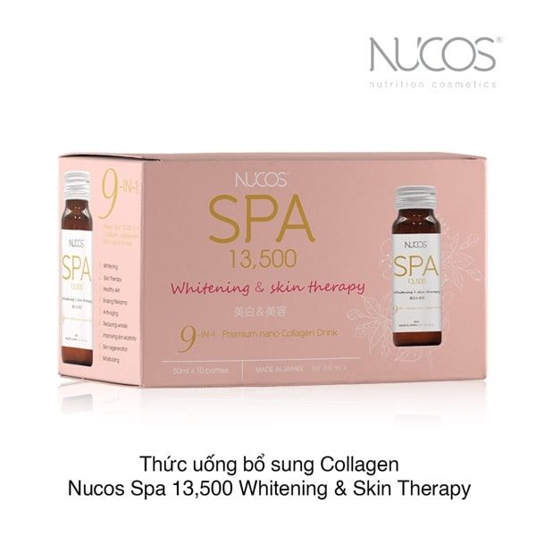 Thức Uống Bổ Sung Collagen Nucos Spa 13,500 Whitening & Skin Therapy 9-in-1 Premium;