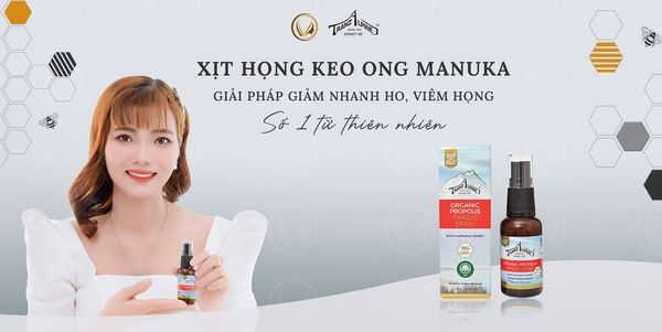 Mô Tả Sản Phẩm Xịt Họng Keo Ong Organic Propolis Throat Spray With Manuka Honey MG550+