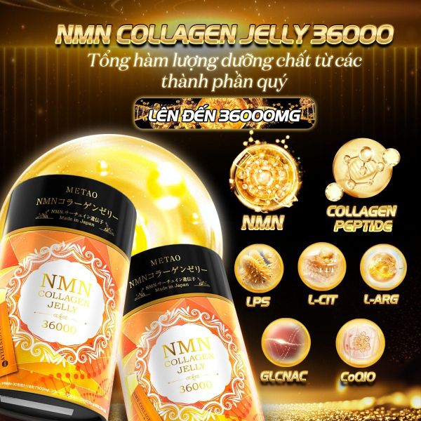 Thành phần chính thạch Metao NMM Collagen Jelly 36000