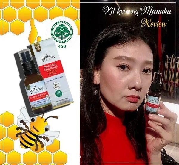 Những ưu điểm của Organic Propolis Throat Spray With Manuka Honey MG550+
