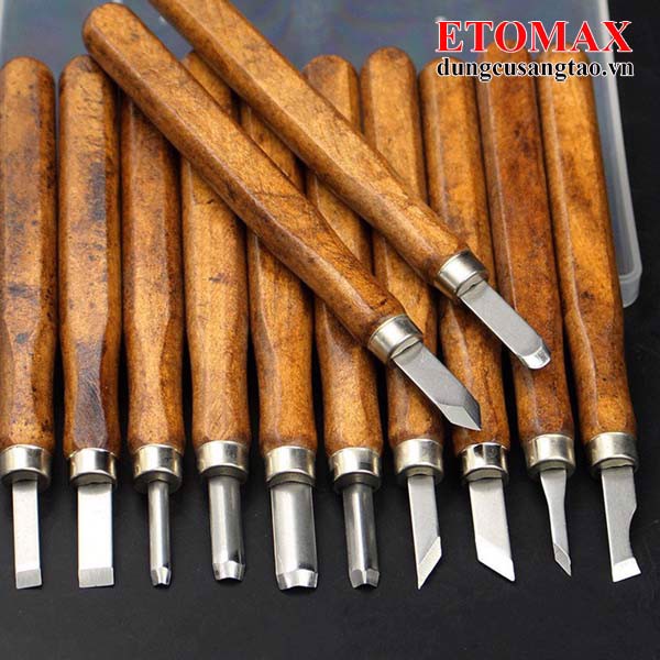 Bộ 12 dao khắc, đục gỗ đa năng cao cấp 