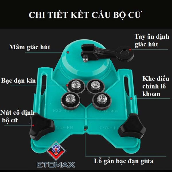 Bộ cữ đinh vị lỗ khoan trên gạch men