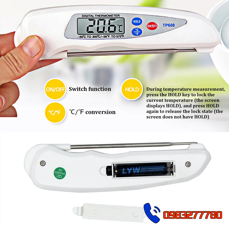 Que đo nhiệt độ màn hình điện tử TP608