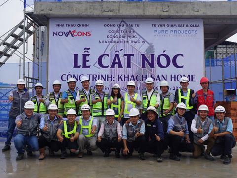 Novacons cất nóc dự án Khách sạn Home