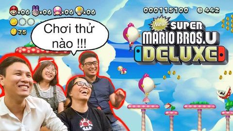 Trải nghiệm game New Super Mario Bros U Deluxe trên Nintendo Switch
