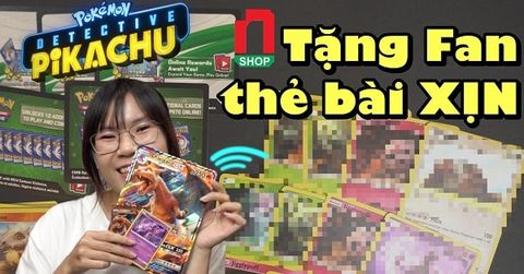 Bài Pokemon chính hãng tặng fan: Khui set Detective Pikachu Charizard