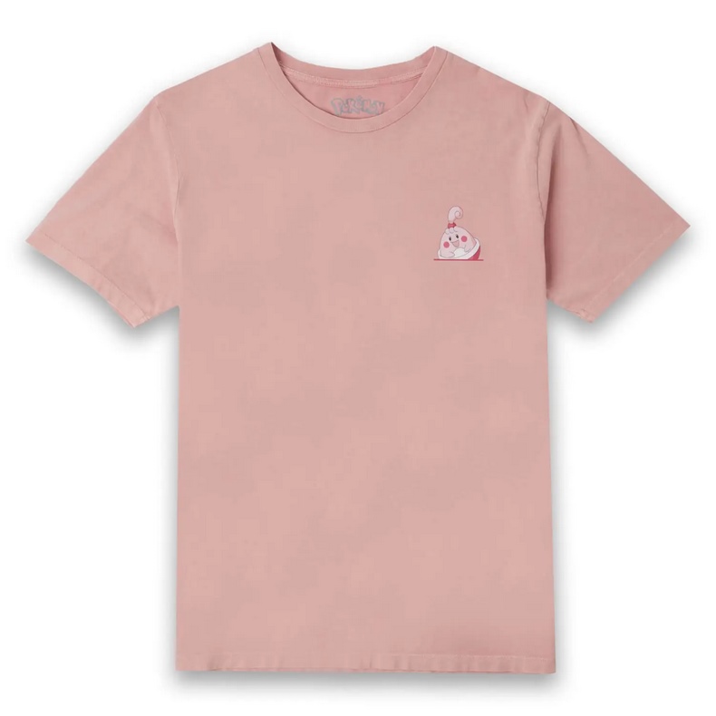 Áo thun Unisex Pokémon Happiny - Màu hồng bụi