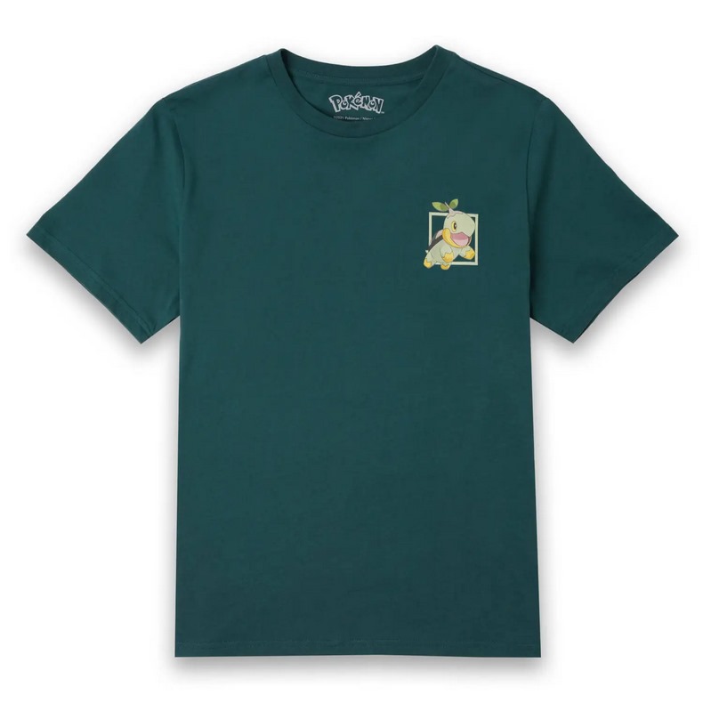 Áo thun Unisex Pokémon Turtwig - Màu xanh lá cây