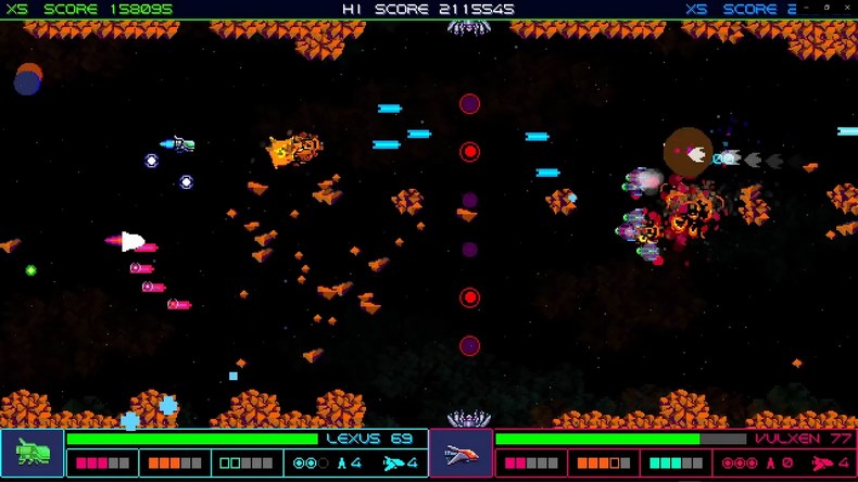 Galactic Wars EX dùng đồ họa pixel 16-bit
