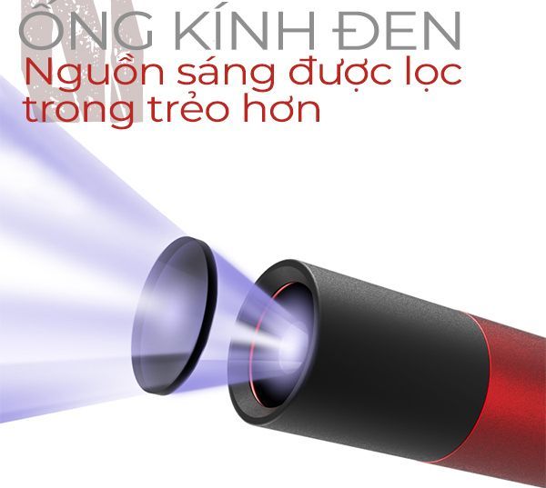 Đèn UV Torch Flashlight Hobby Mio Pin Sạc chính hãng chất lượng tốt giá rẻ ống kính đen nguồn sáng được lọc trong trẻo hơn