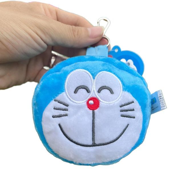 Bóp nhỏ hình mặt Doraemon - Hàng bản quyền chính hãng màu xanh mèo máy robot dễ thương êm ái đẹp mắt chất lượng tốt giá rẻ mua trang trí làm quà tặng cho bé