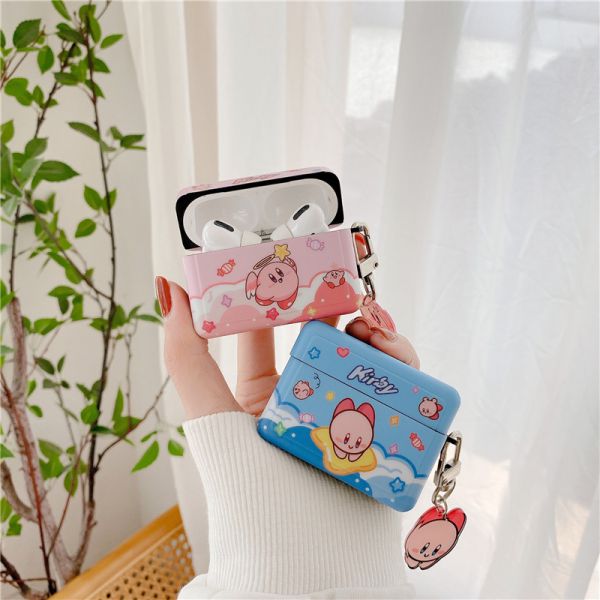 Case hộp sạc kiện Ốp lưng AirPods Pro Ngôi sao Kabi Kirby màu hồng xanh